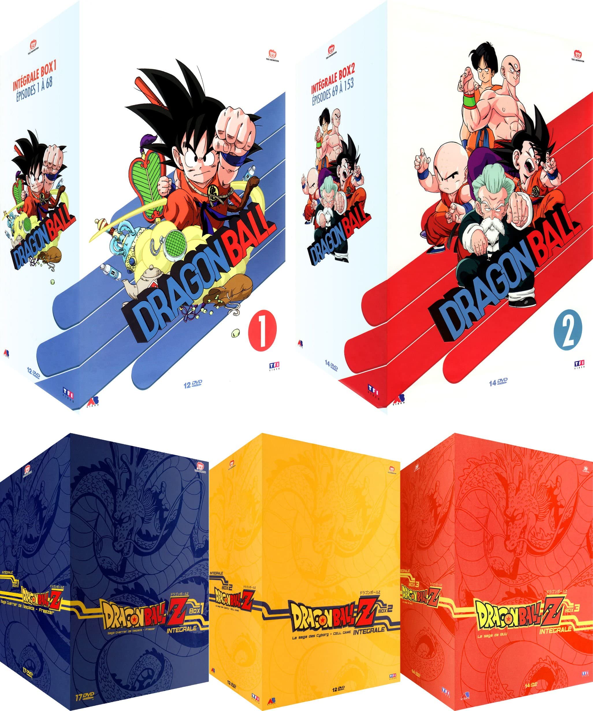 Ab Video - Dragon Ball Z + Dragon Ball - Intégrale Collector - Pack 5 Coffrets DVD - 444 épisodes - Non censuré