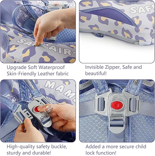 Miniatura 7 de Mambobaby Flotador con toldo no inflable para piscina, flotador de natación para añadir cola, flotador sólido para bebé, anillo de natación para