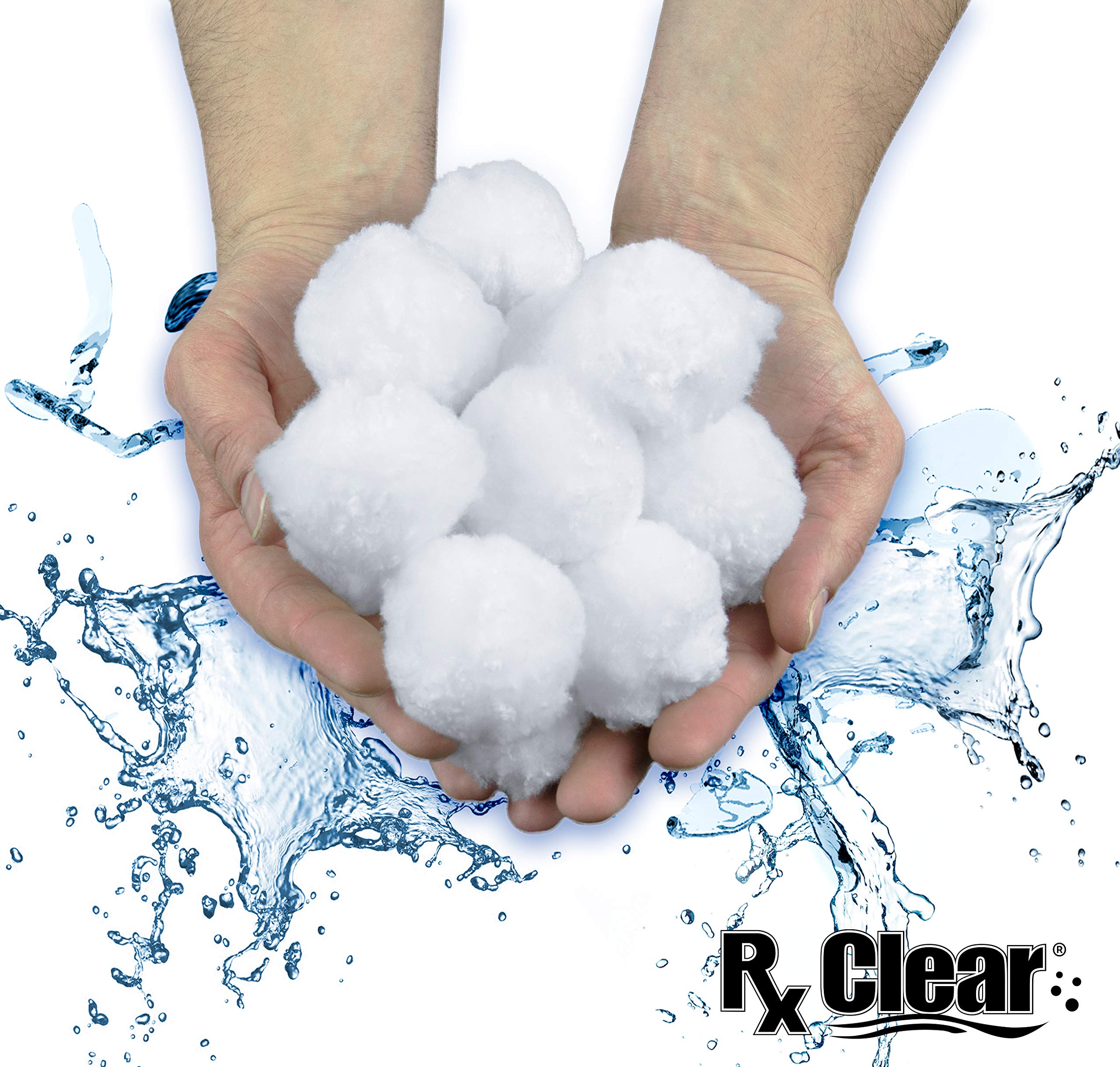 Rx Clear White Luster - Filtro ecológico para filtros de arena de piscina, alternativa a la arena y al vidrio filtrante, filtra partículas de 5 a 3 micras