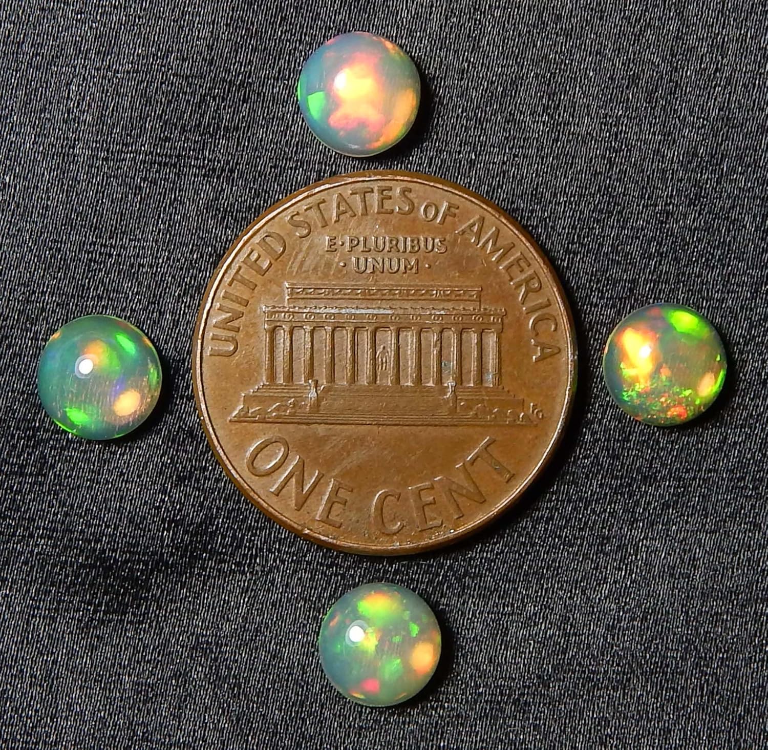 Natural Ethiopian Opal 6mm round cabochon AAA quality loose calibrated gemstones for jewelry making round 6mm - 4 Stone