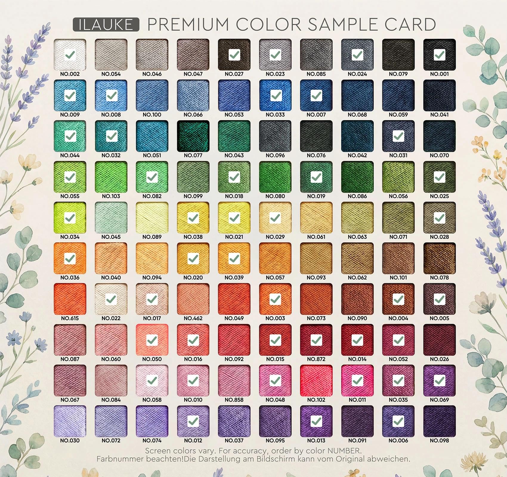 ILAUKE Kit di fili per cucire a 45 colori, 400 metri per filo di poliestere, assortimento di bobine di filo per cucire, con custodia per macchine Brother Singer, 95 pezzi