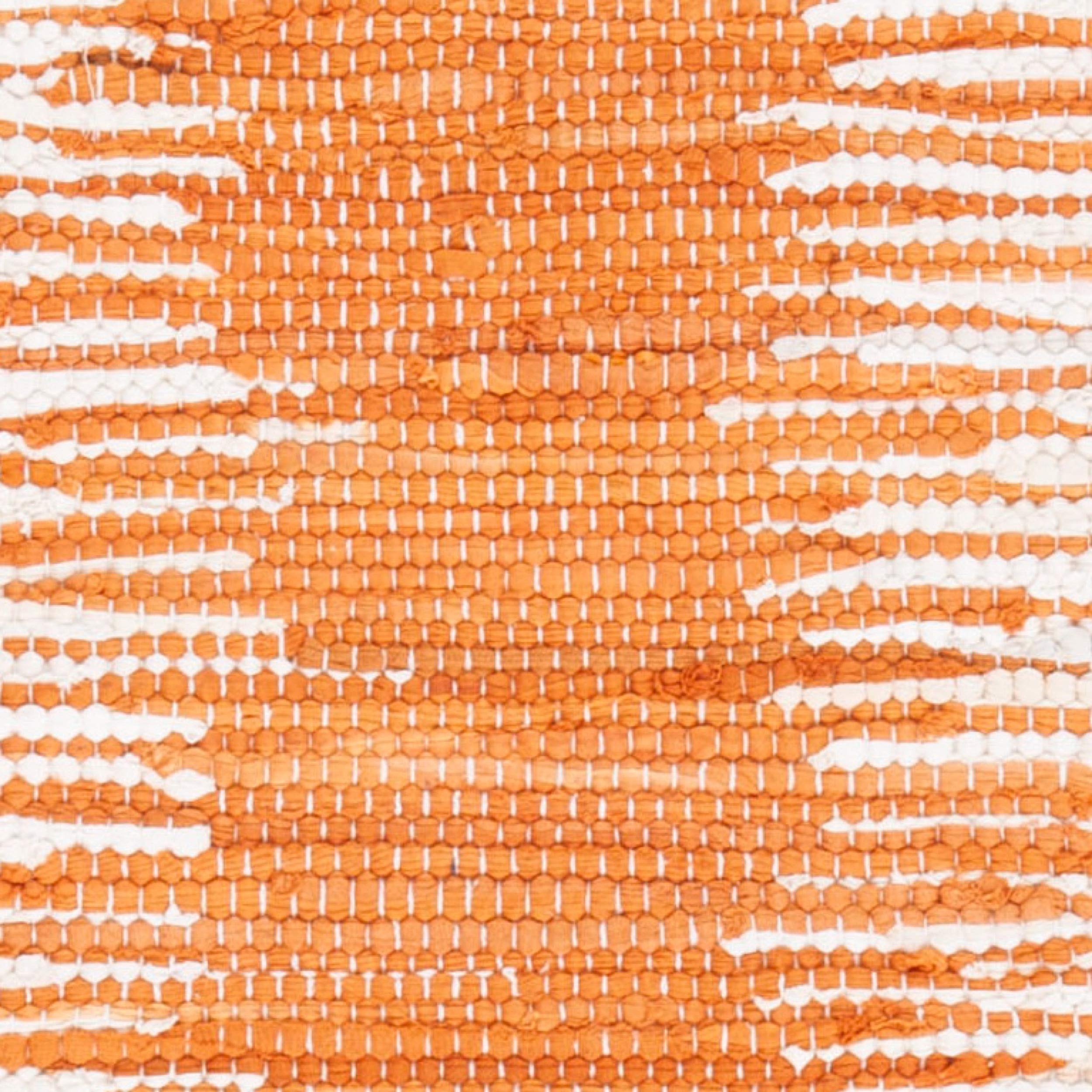 Safavieh Tapis Moderne pour Salon, Salle à Manger, Chambre à Coucher - Montauk Collection, Tapis à Poil Court, Orange, 152 X 244 cm