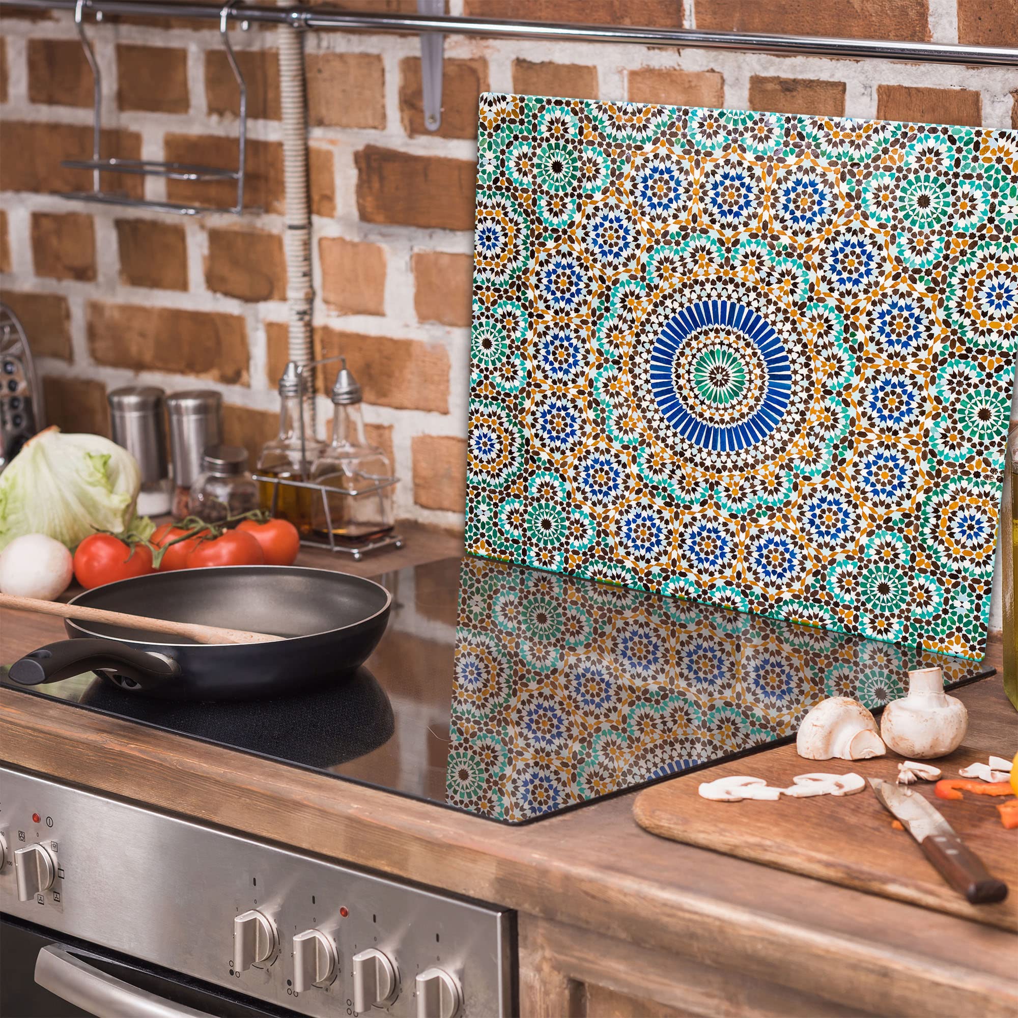 Copri Piano Cottura Ceramica Vetro 2x40x52 cm | Tagliere Cactus