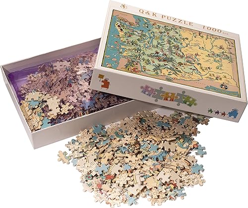 Miniatura 2 de Rompecabezas para adultos de 1000 piezas Washington mapa de madera de Estados Unidos rompecabezas juegos mapa de estado decoración