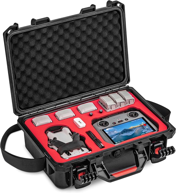 Mini 3 Case,Waterproof Case for DJI Mini 4 Pro for Skyrover X1 | Hard Carrying Bag for DJI Mini 3/4 Pro for Skyrover X1 Fly More Combo Accessories, Case for RC2/RC-N3 Controller,7 Batteries
