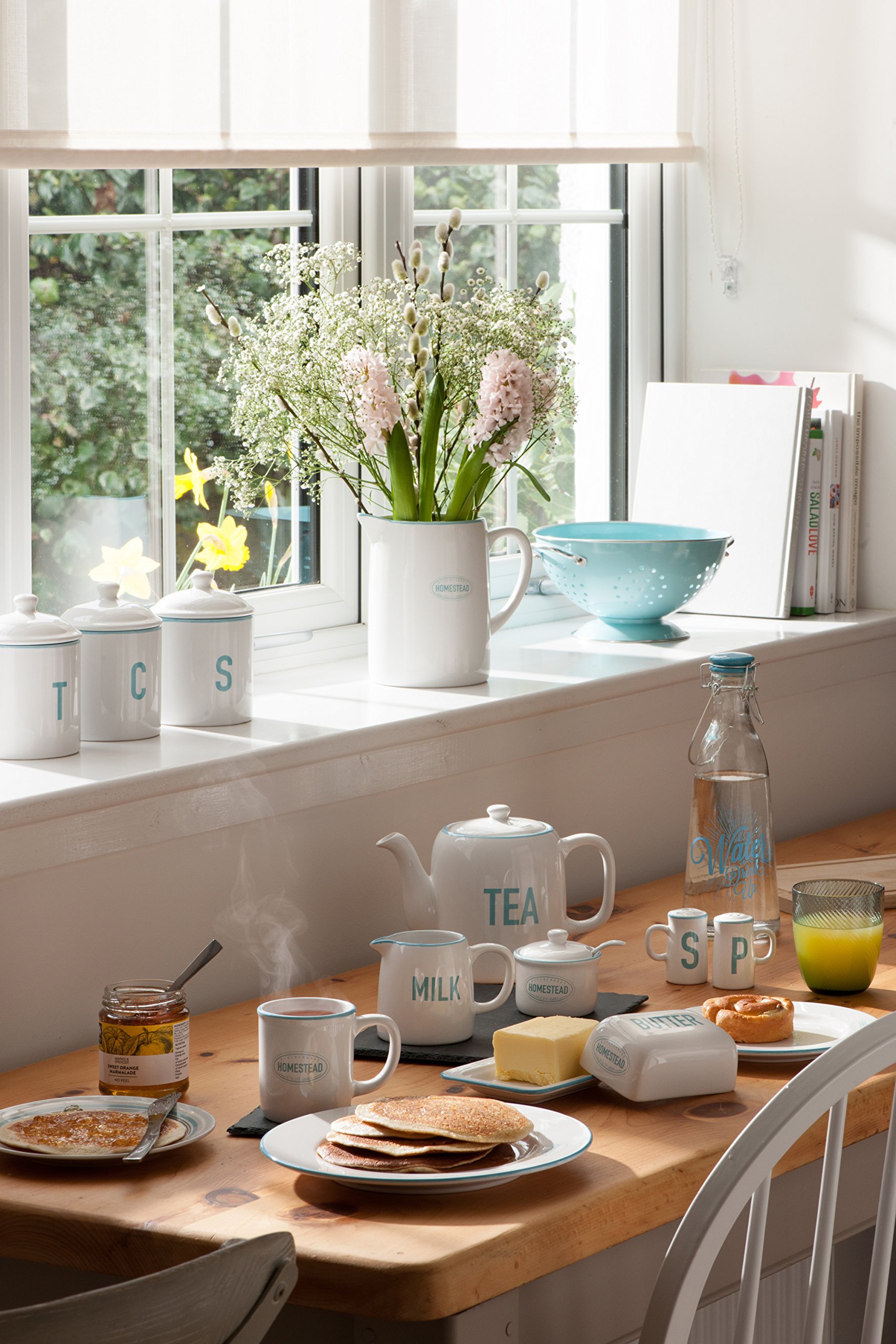 Premier Housewares Homestead Coffee Canister, White, 570 ml, 11 x 11 x 15 cm - Image 4