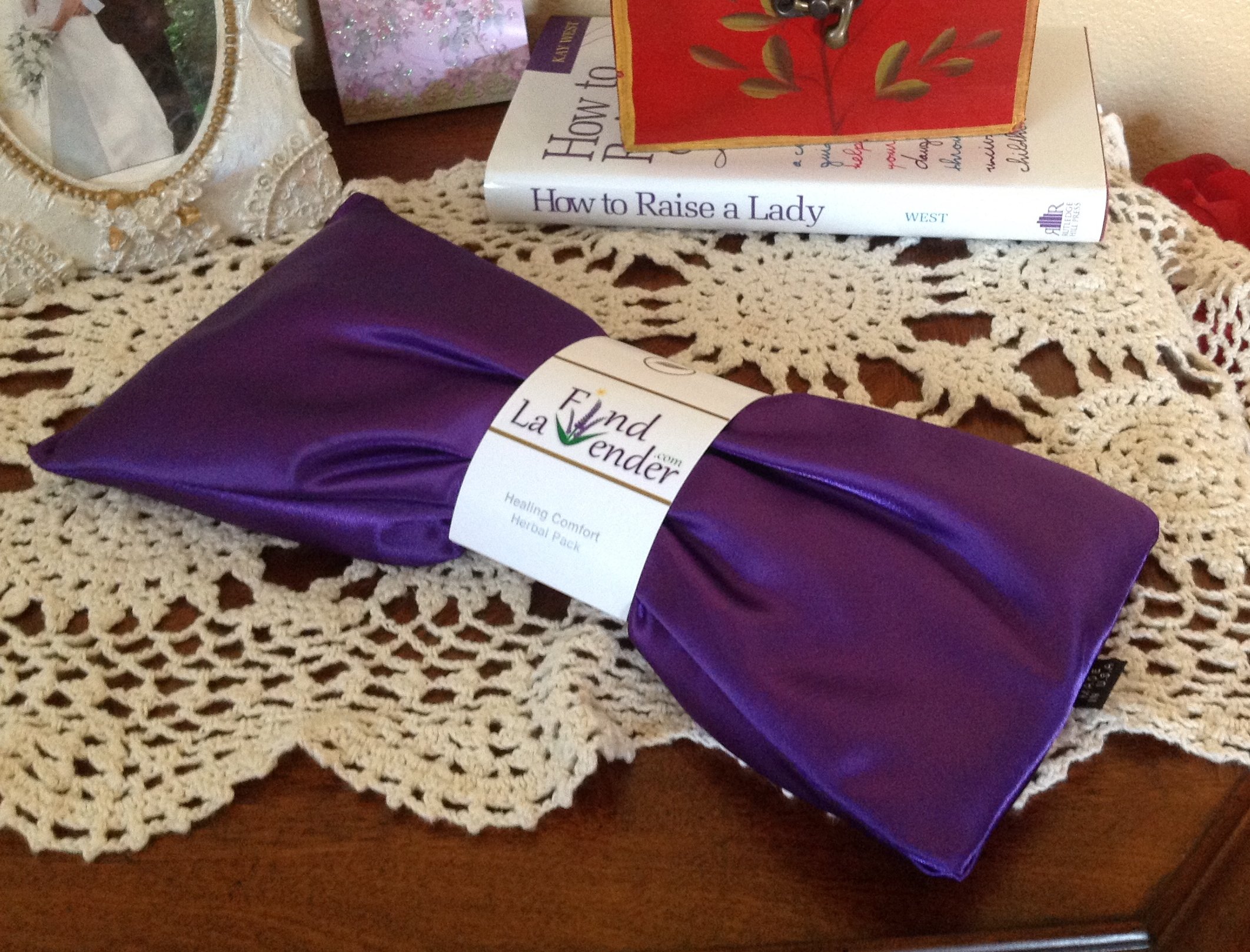 L+ Aromatherapy Eye Pillow - Herbal & Lavender Scented with 12 Herbs - Microwaveable & Cold Use - Made in The USA