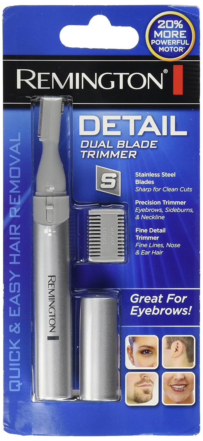 Remington Dual Blade Detail Trimmer Eyebrows Nose Ear Sideburns Mpt