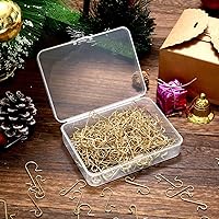 Vista 7 de Tatuo 240 ganchos para adornos de Navidad, ganchos de alambre de metal para árbol de Navidad, caja a granel con almacenamiento para decoración