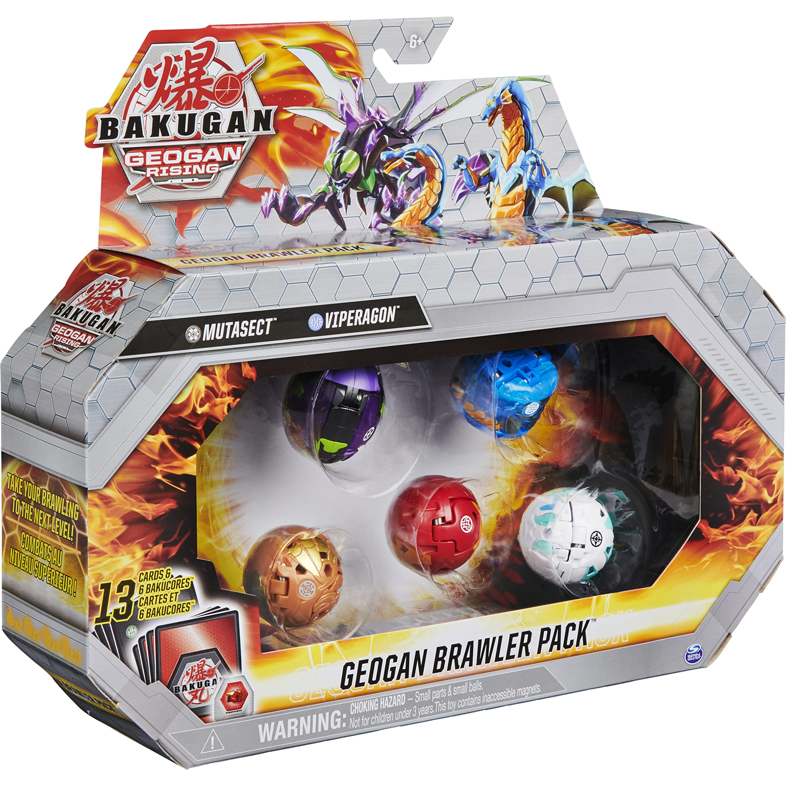 Bakugan Geogan Brawler 5Pack, Exclusive Mutasect and Viperagon Geogan