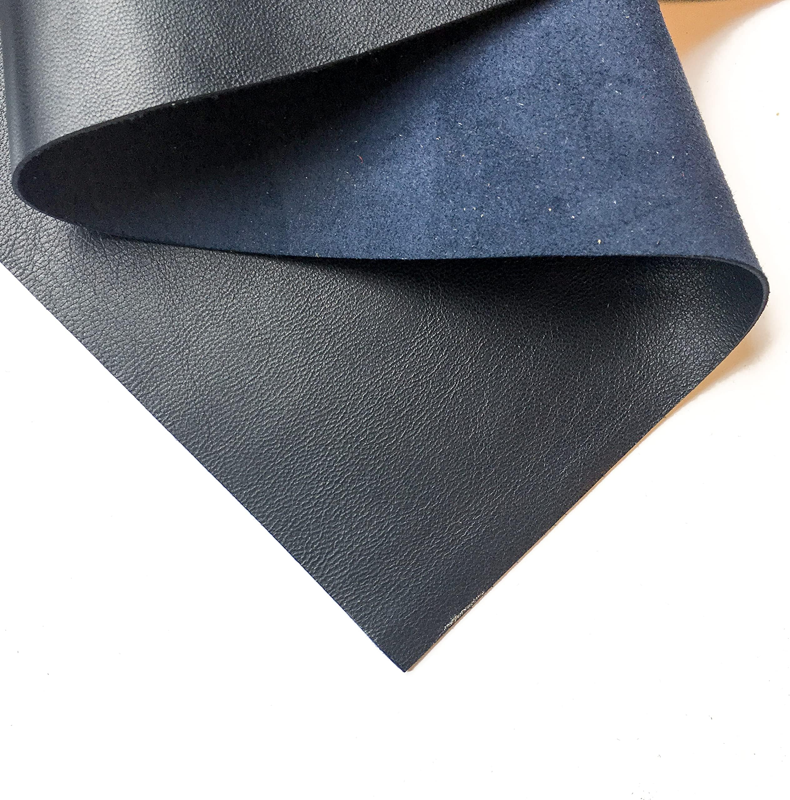 Real Dark Blue Lambskin Material: Genuine Sheets for Crafting, Sewing, Jewelry Making and Personalized Projects (Dark Blue, 12x24In/ 30x60cm)