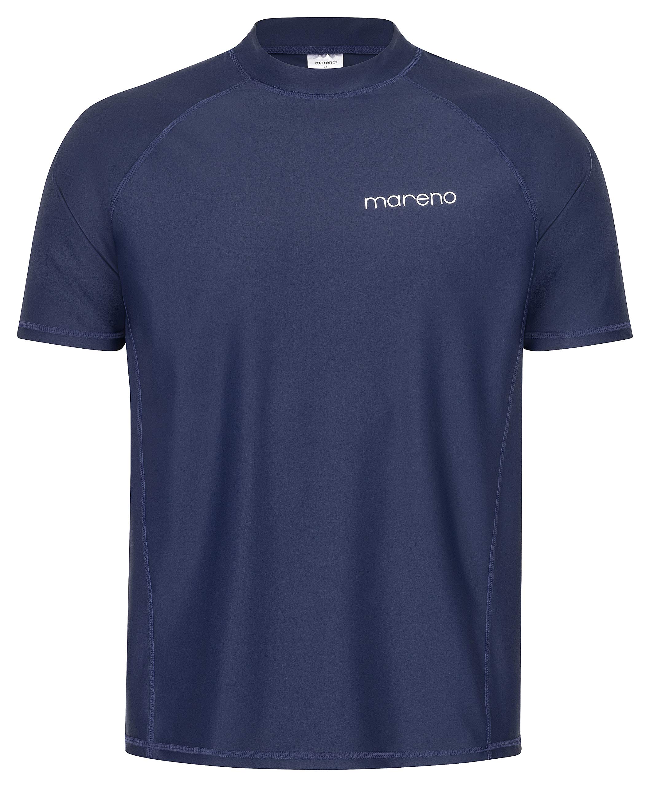 MARENOMen's UV Protection T-Shirt (Rash Guard) UV Protect 50+, Oeko-Tex 100 in Navy Blue or Turquoise
