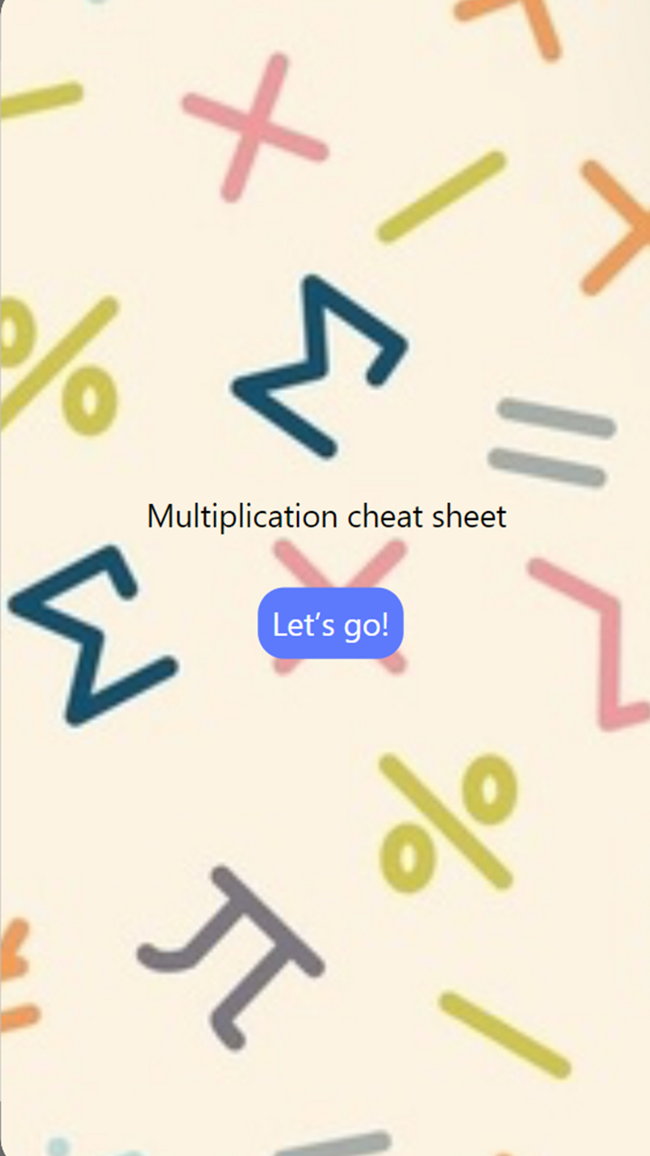 Multiplication cheat sheet by Samridhi - App on the Amazon Appstore
