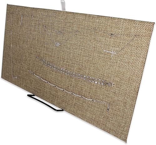 Miniatura 3 de CuteBox Bandeja de plástico negro con almohadilla de arpillera para minoristas, mercancías, joyas, exhibición, organización, almacenamiento, uso