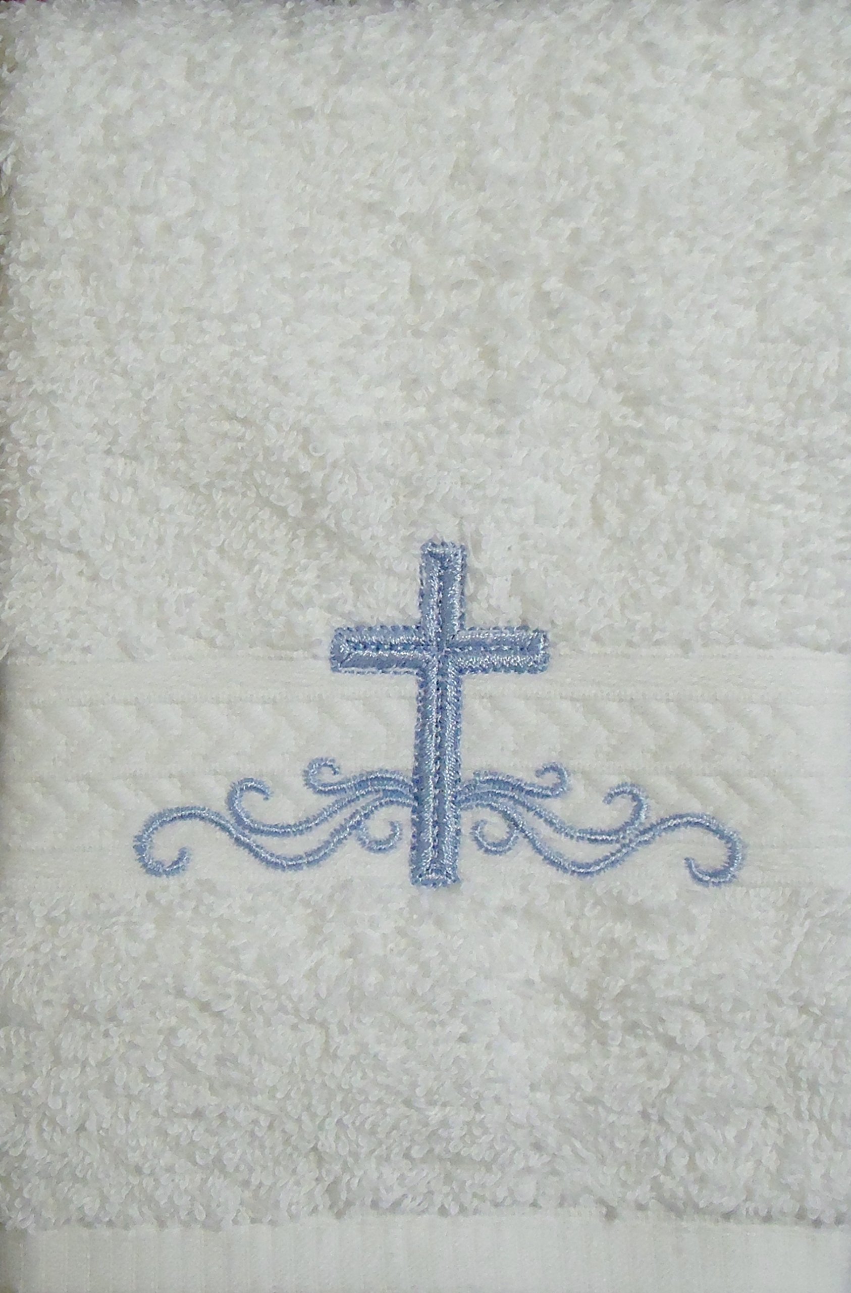 Integrity Designs Baby Baptism Terrycloth with Blue Cross
