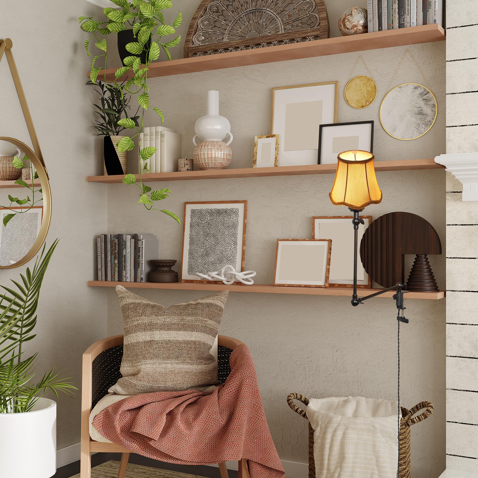 Klemmleuchte mit Fernsteuerung,1 Packung Leselampe mit 2,5 m Kabel, Dimmbar Nachttischlampe,Augenpflege Schreibtischlampe für Büro Heimgebrauch, E27 Lampenhalterung - DZ0329/804