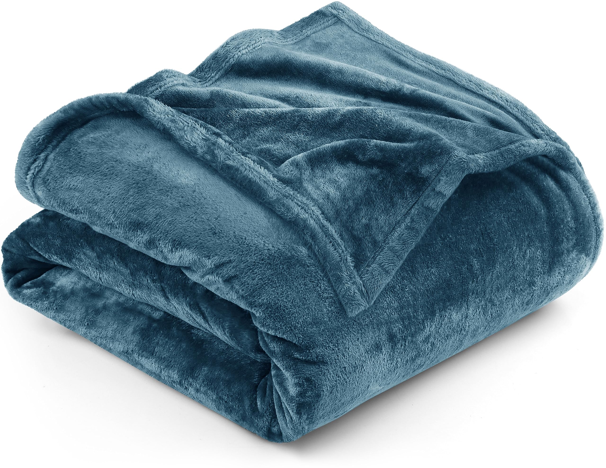 Utopia Bedding Fleece Blanket King Size Stone Blue 300GSM Luxury Fuzzy Soft Anti-Static Microfiber Bed Blanket (90x102 Inch)