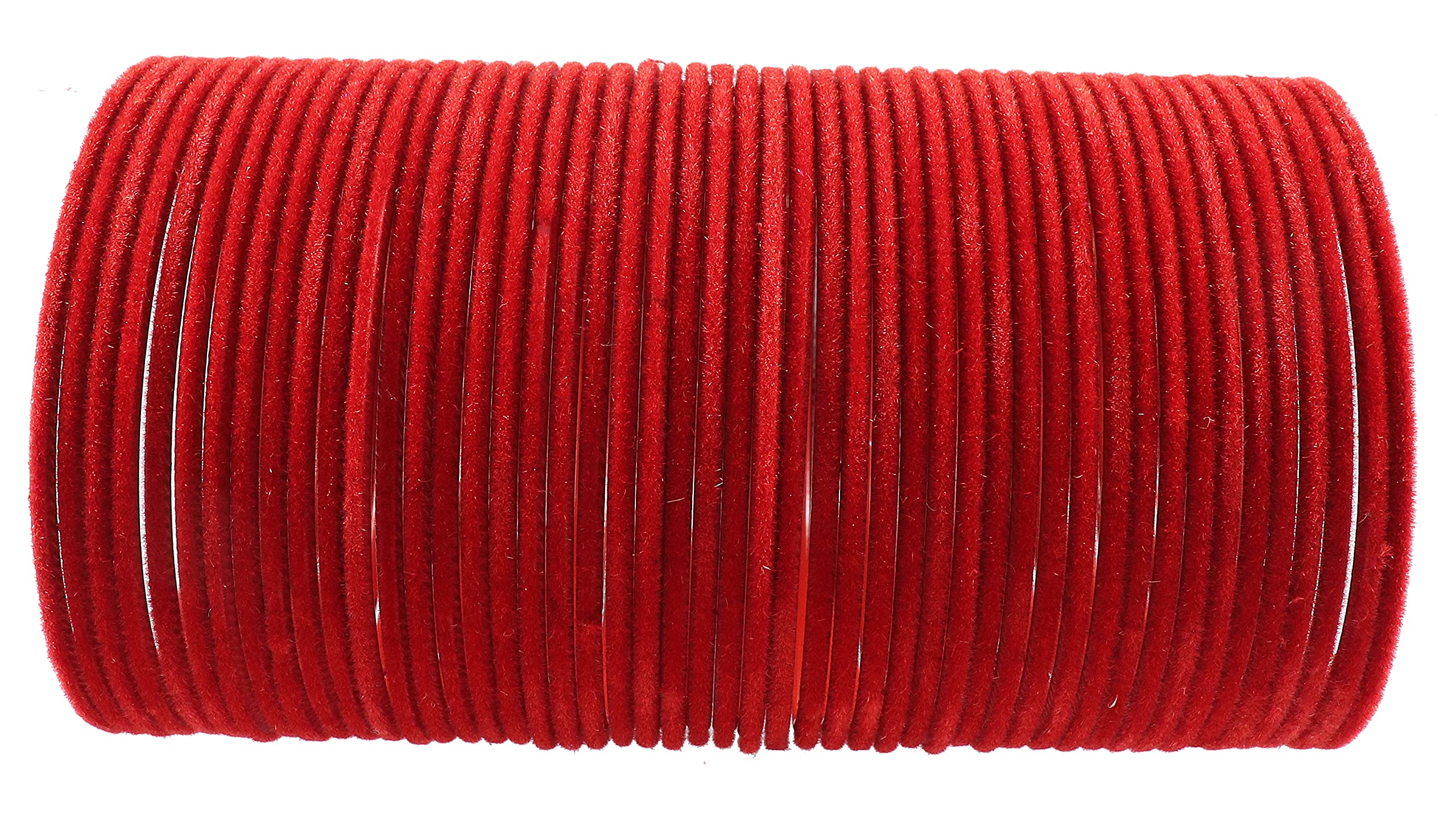 ZULKA Non-Precious Metal With Velvet Worked Glossy Finished Bangle Set For Women and Girls, (Red_2.8 Inches), Pack Of 48 Bangle Set (B09DG95SDC) Amazon Price History, Amazon Price Tracker