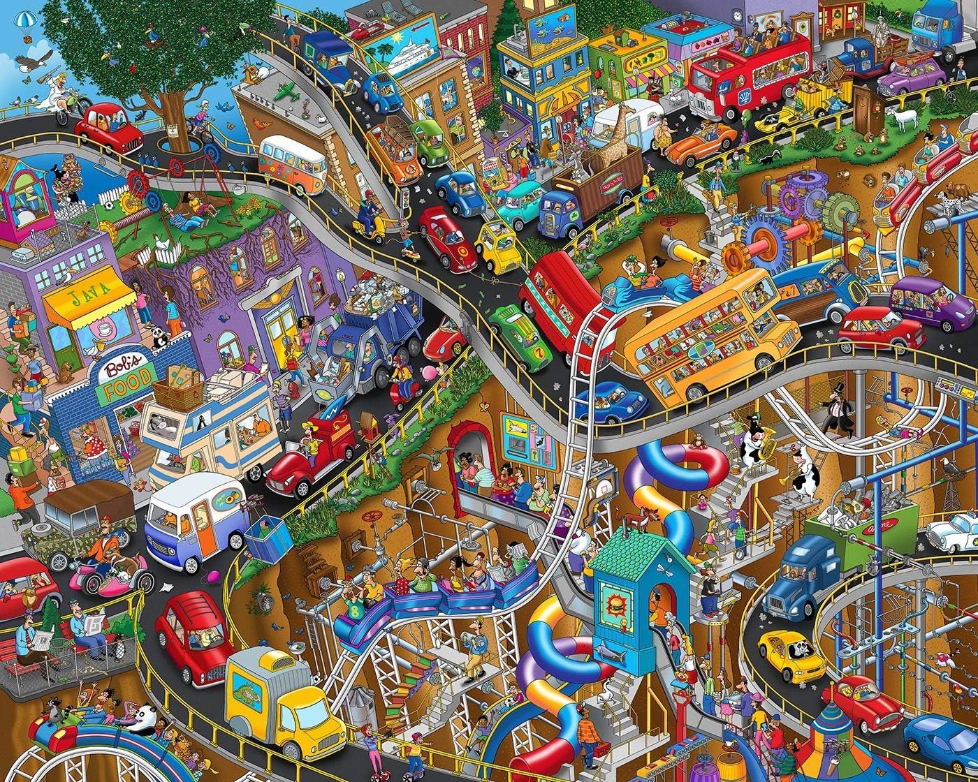 Springbok 500 & 1000 Piece Puzzle - Set of 2 - The Dog Park and Getting Away image 2