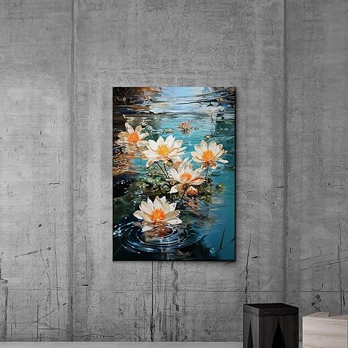 Elephant Canvas Wall Art, Wild Animal Portrait Picture, Woodland Wildlife Prints Modern Nature Dark Wilderness Scenery Photo Artwork for Bedroom