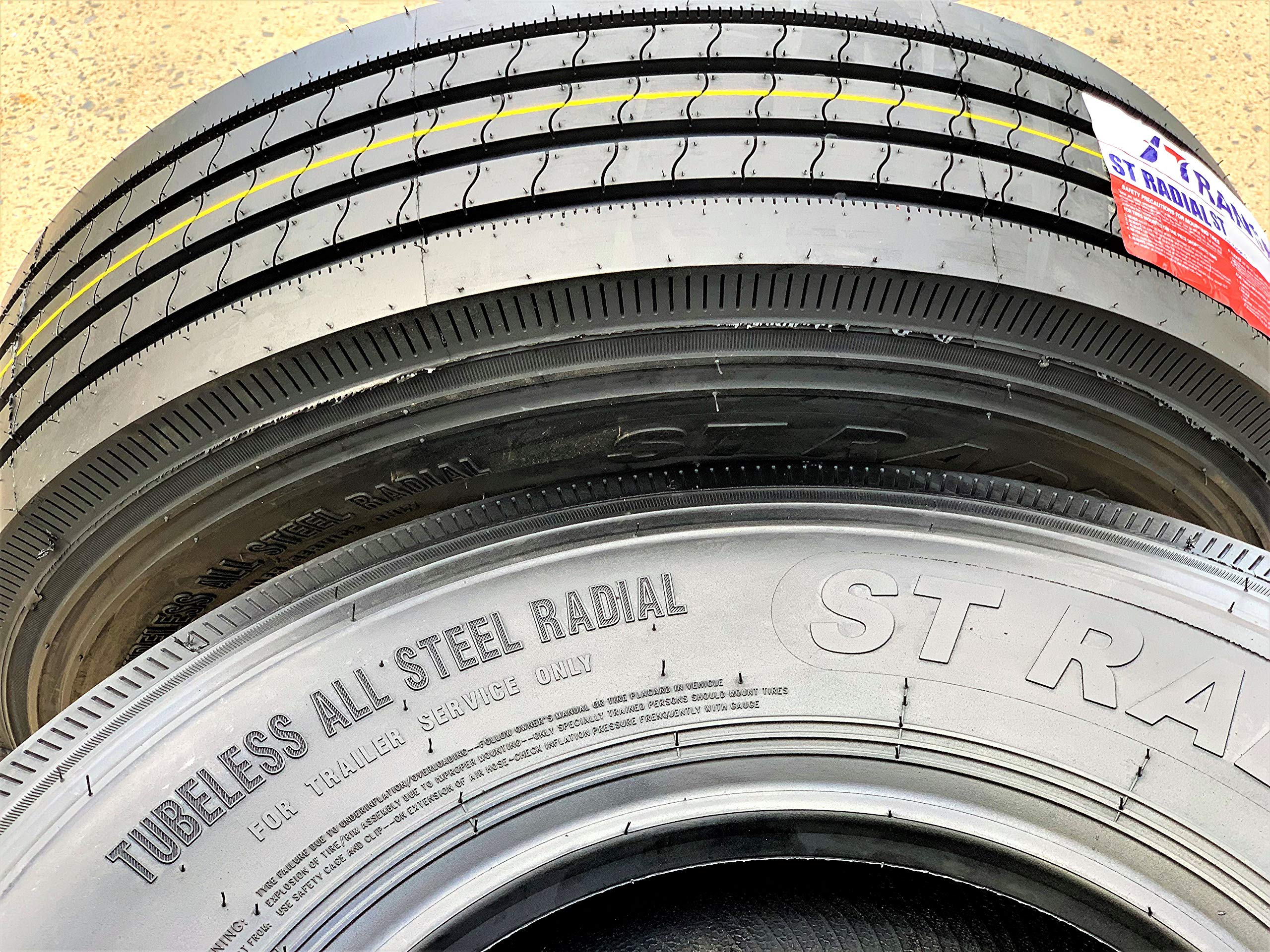 Set of 2 (TWO) Transeagle ST Radial All Steel Heavy Duty Premium Trailer Radial Tires-225/90R16 225/90/16 225/90-16 128/124M Load Range G LRG 14-Ply BSW Black Side Wall