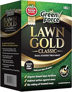 Lawn Gold G60098 Fertilizer Organic Based Lawn Fertilizer & Moss Remover 5kg, Grey
