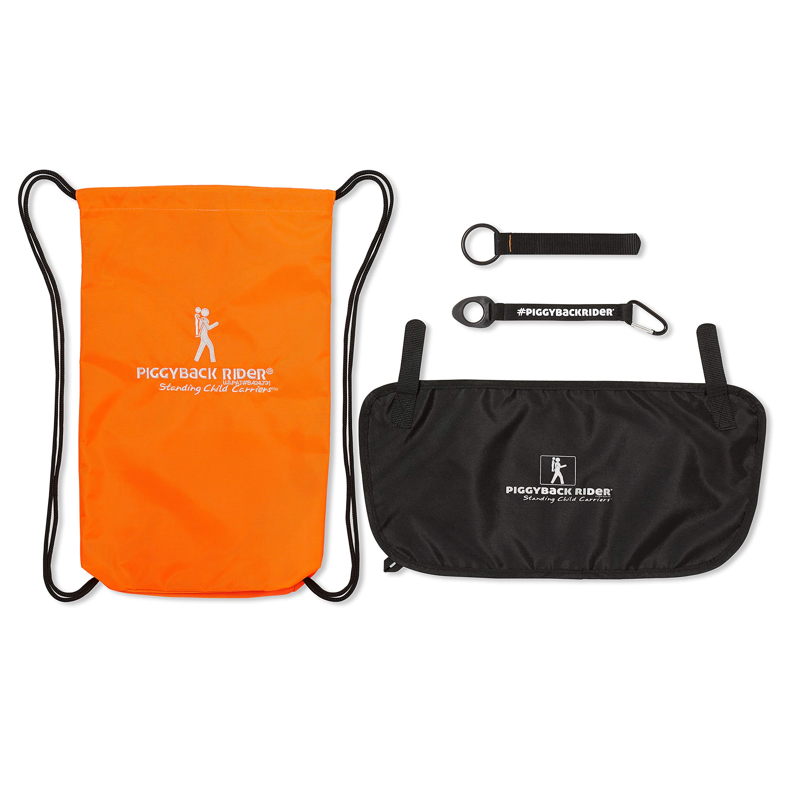 Piggyback RiderACCESSORY PACK #3 (Orange) Carry Bag, Water Bottle Holder, Mud Flap, Selfie Stick Holder