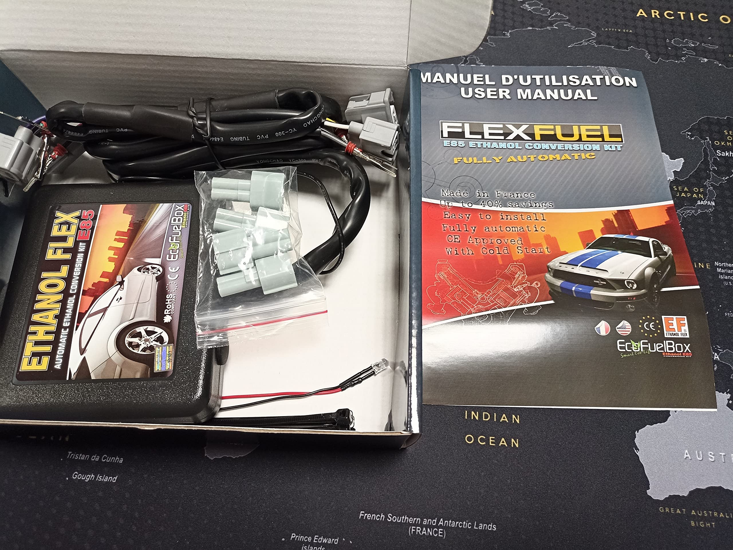 Kit ETHANOL FLEX E85® - Kit E85-4 cylindres - Boitier Ethanol E85 (Connecteurs Toyota) pour Voitures des Marques : Toyota, Lexus, et Certaines CITROËN