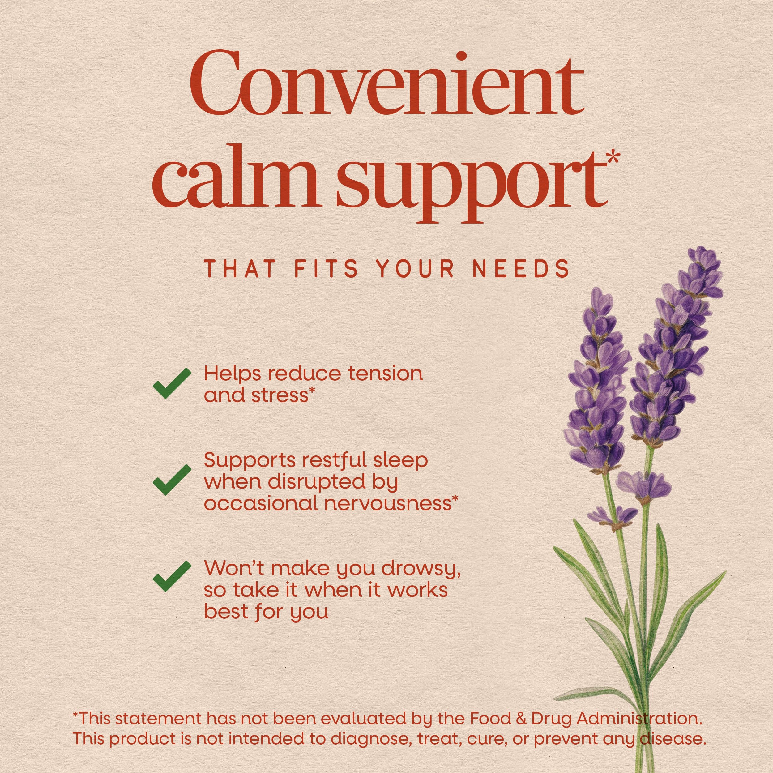 Nature's Way CalmAid Lavender Oil Supplement, Calm & Stress Support*, 90 ct — Amazon image 3