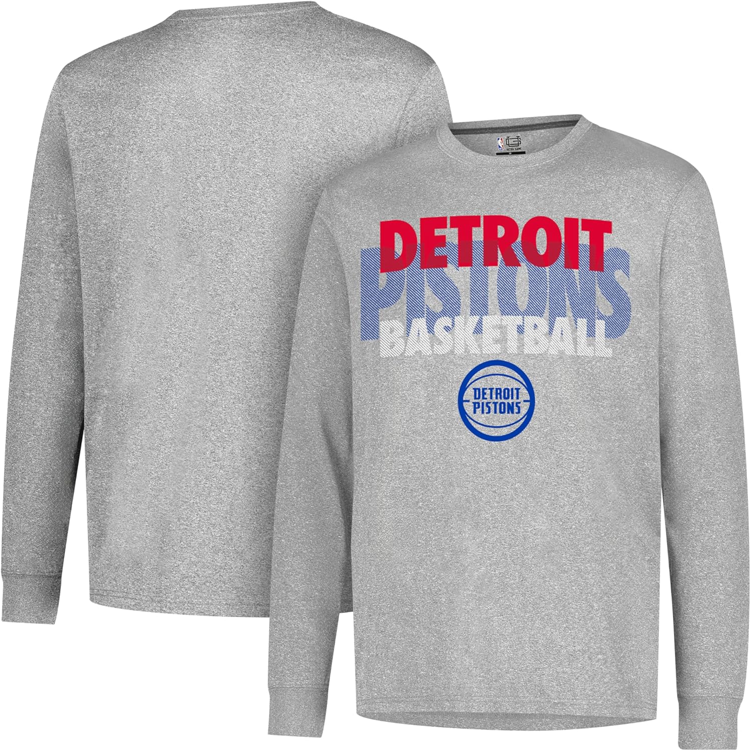 Ultra Game NBA Men's Supreme Long Sleeve Pullover T-Shirt - Official Licensed Team Colors, Cotton Poly Comfort