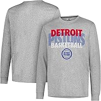 Ultra Game NBA Men's Supreme Long Sleeve Pullover T-Shirt - Official Licensed Team Colors, Cotton Poly Comfort