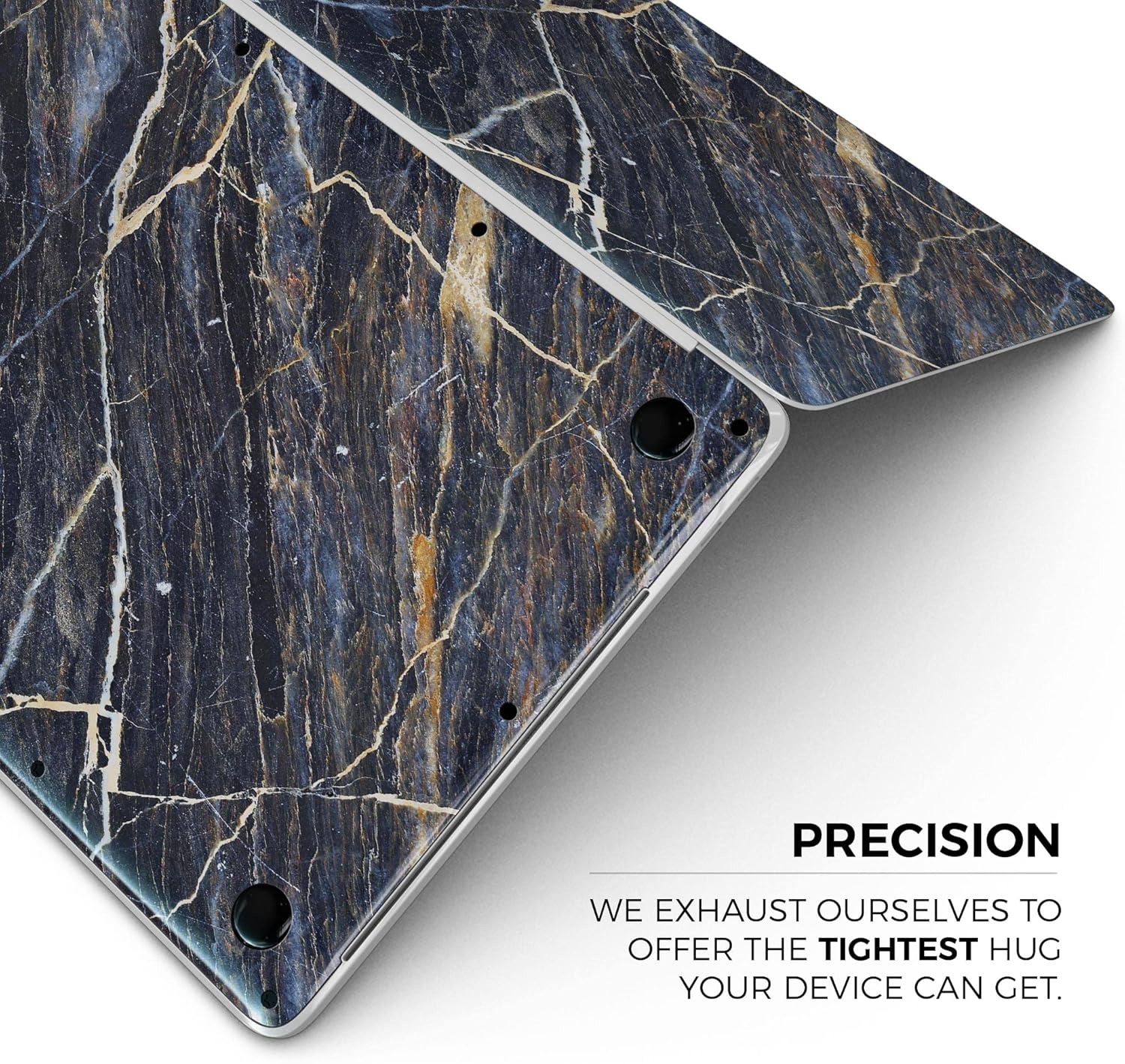 DesignSkinz - Dark Natural Marble Surface - Full-Body Wrap Protective Decal Skin Kit Compatible with MacBook 16" Pro M1 (A2485)