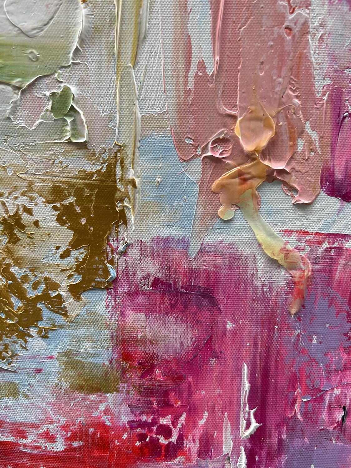 Limiyer Art Hand-painted thick-textured Colorful abstract oil painting 36x24-inch canvas art home wall decoration painting