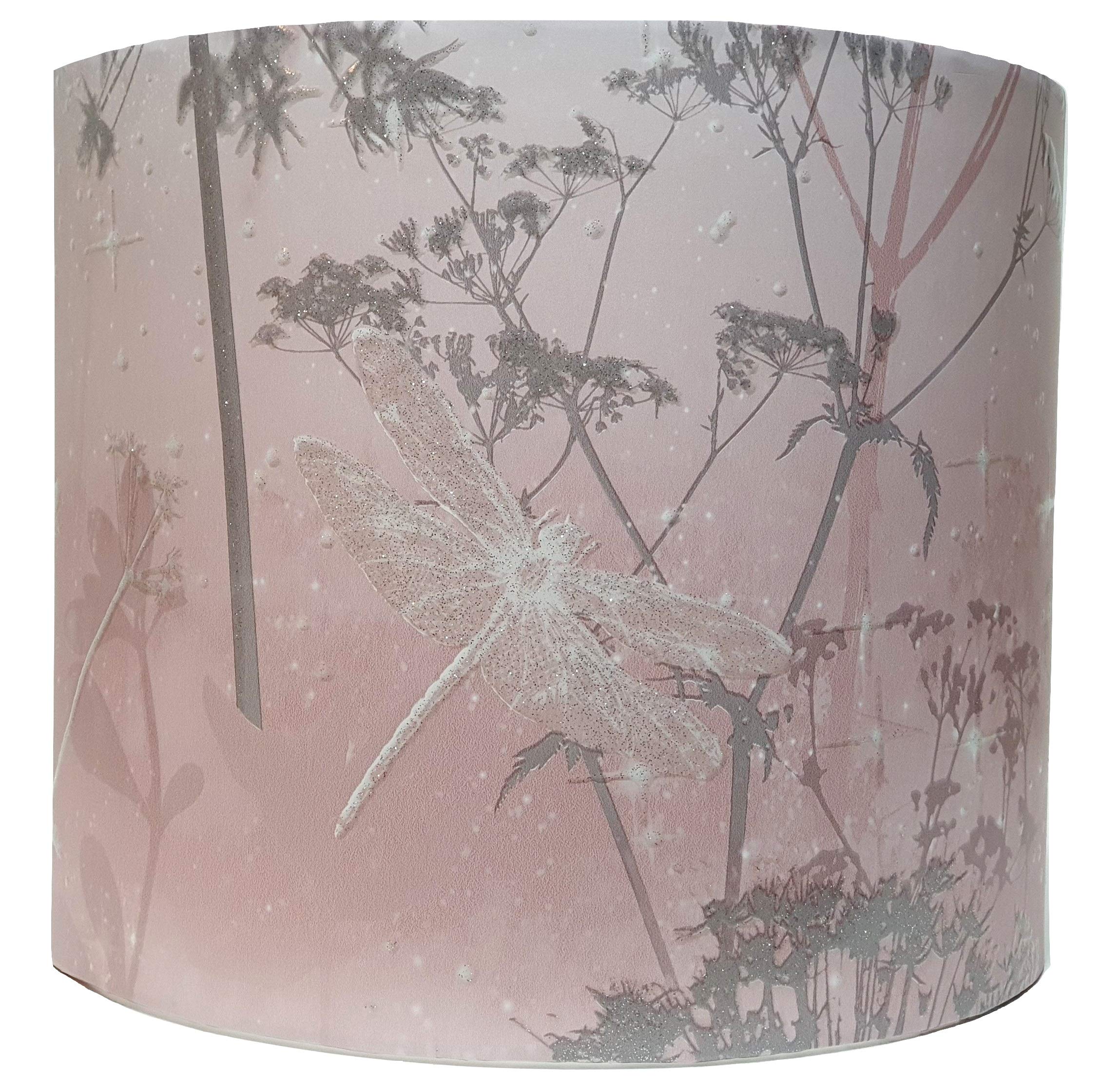Dragonfly Lampshade for Ceiling Light Shade Damselfly Blush Bedroom Accessories Gifts (10")