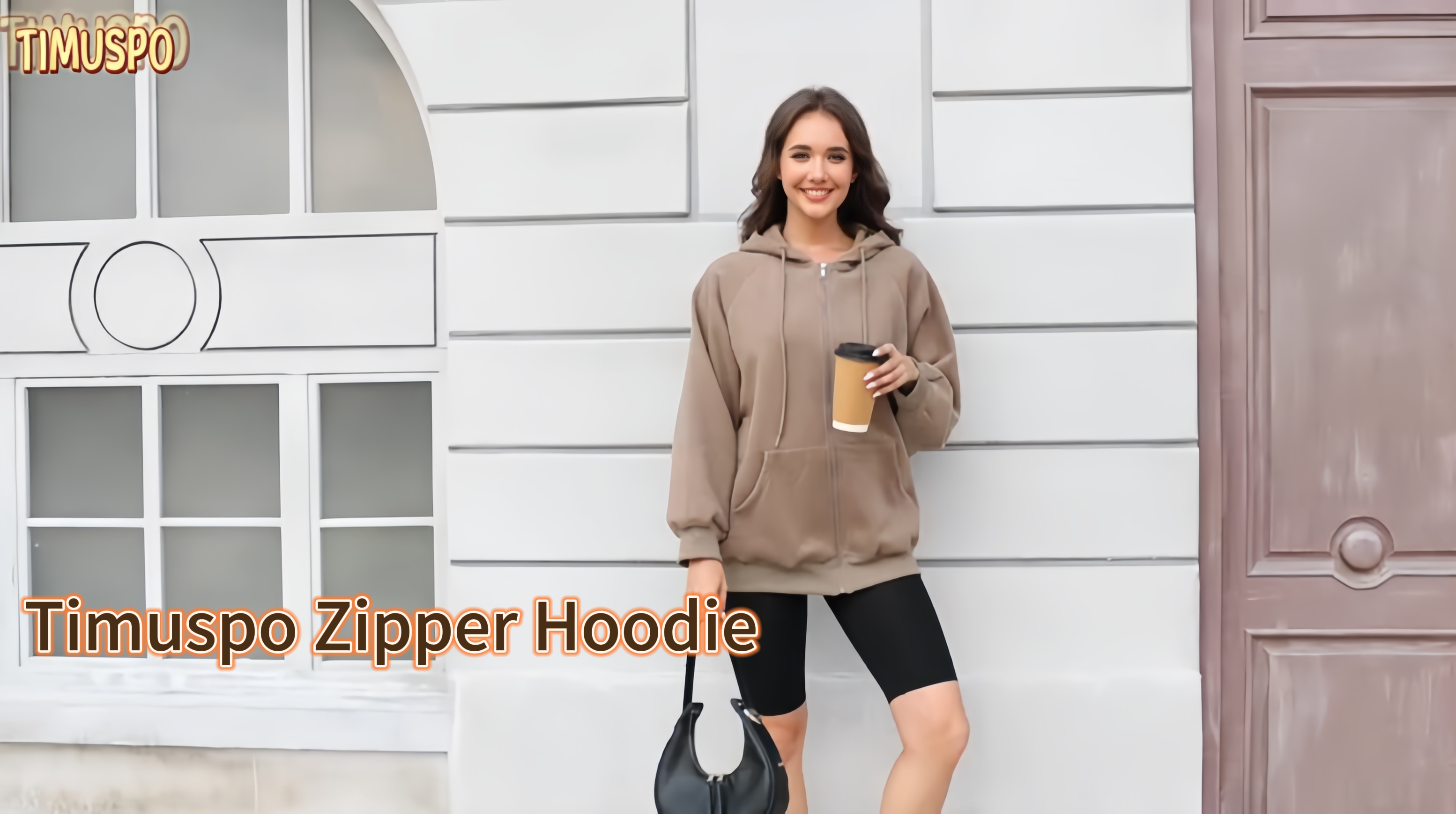 Timuspo Hoodie voor dames, sweatjack, capuchonjas, herfst, winter, lang sweatshirt, capuchon, ritssluiting, mantel, oversized trui, donkergrijs, M