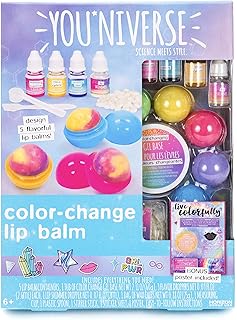 Shimmer Discovery Mindblown Diy Lip Balm Making Kit For Kids And Colored Lip Balms Lip Gloss Palette With Portable Compact And Applicator Lip Brush Create And Customize Scented Chemistry