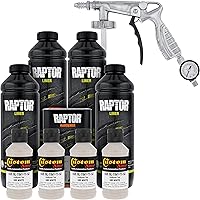 Vista 2 de U-POL Raptor GM - Kit de revestimiento en aerosol para caja de camioneta de uretano blanco con pistola rociadora de capa personalizada