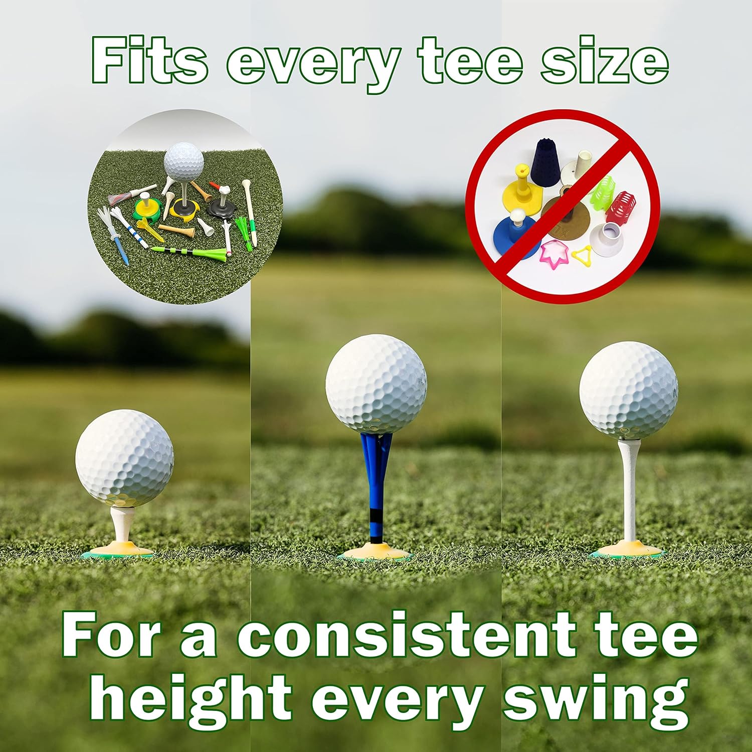 Tee Claw Golf Tee Holder, Golf Mat Tee, Golf Alignment String, Baseball Agility Training for Indoor and Outdoor, Made in The USA.