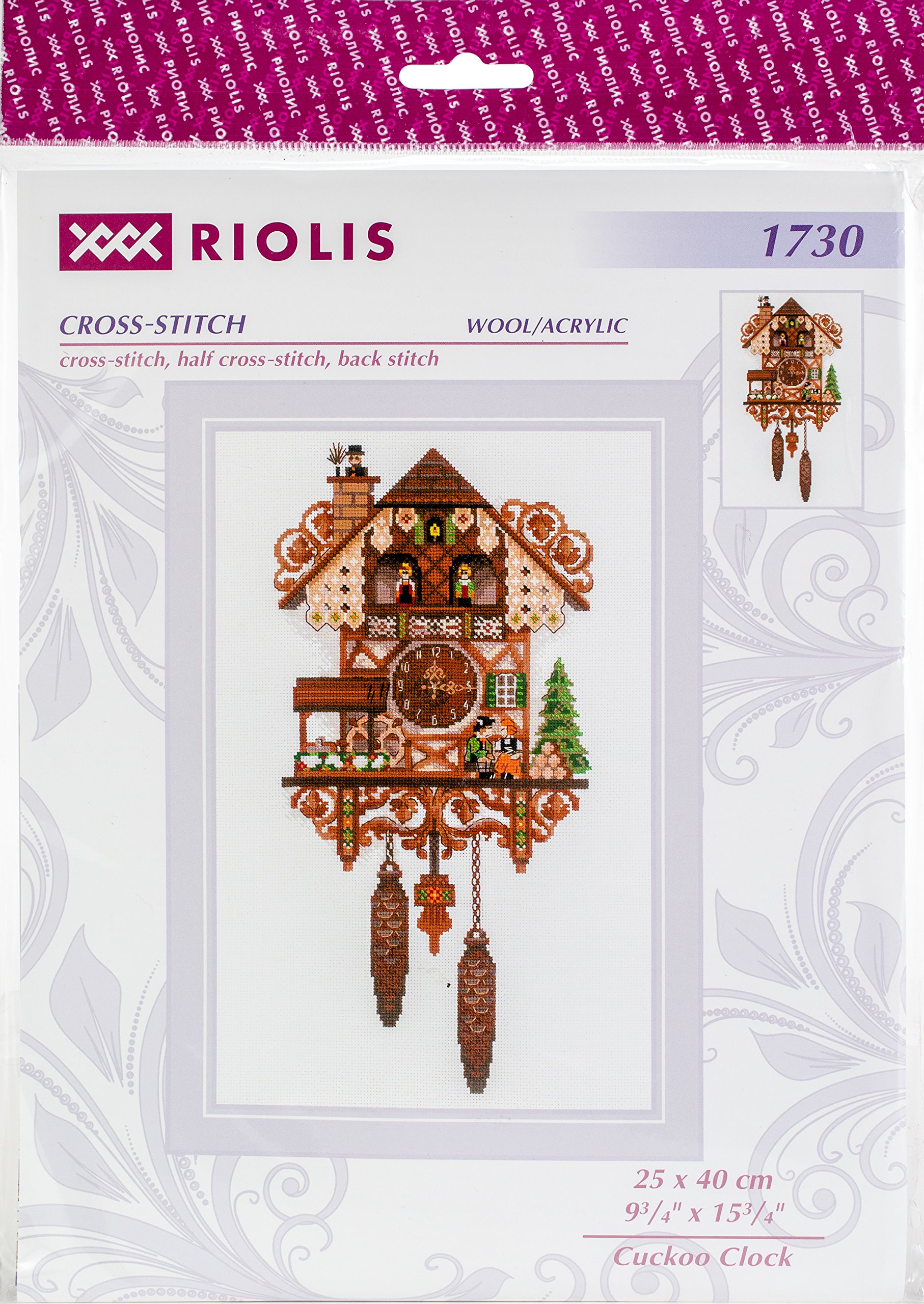 RIOLIS Counted Cross Stitch Kit 9.75"X15.75"-Cuckoo Clock (14 Count)