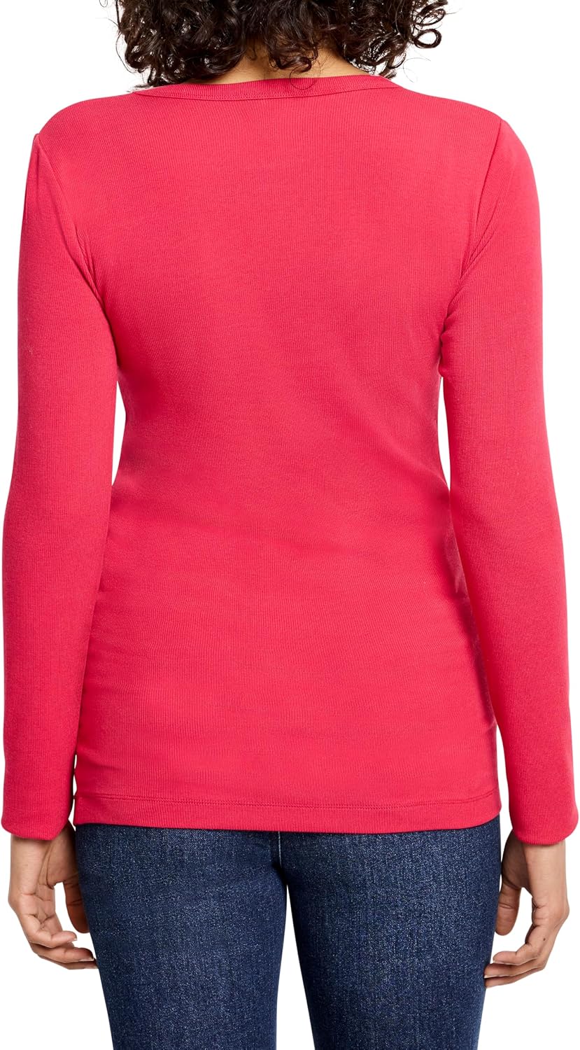 NIC+ZOE Women's Perfect Knit Rib Ls V Neck