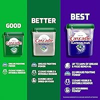 Vista 8 de Cascade Platinum Cápsulas para lavavajillas, detergente para lavavajillas, jabón detergente para platos, fresco, 12