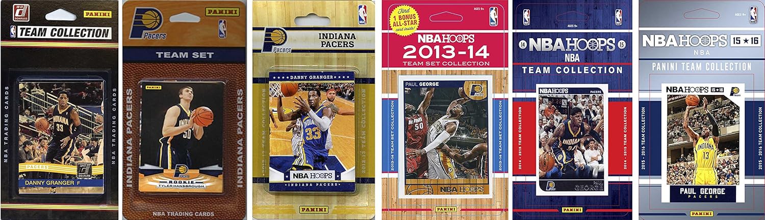 NBA Indiana Pacers 6 Different Licensed Team Set Trading Card