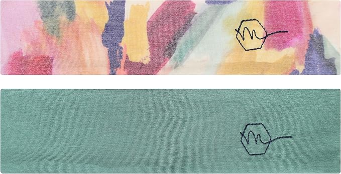 Photo of Maven Thread Women's 2" Wide Non Slip Sweat-Wicking Headband (2-Pack)