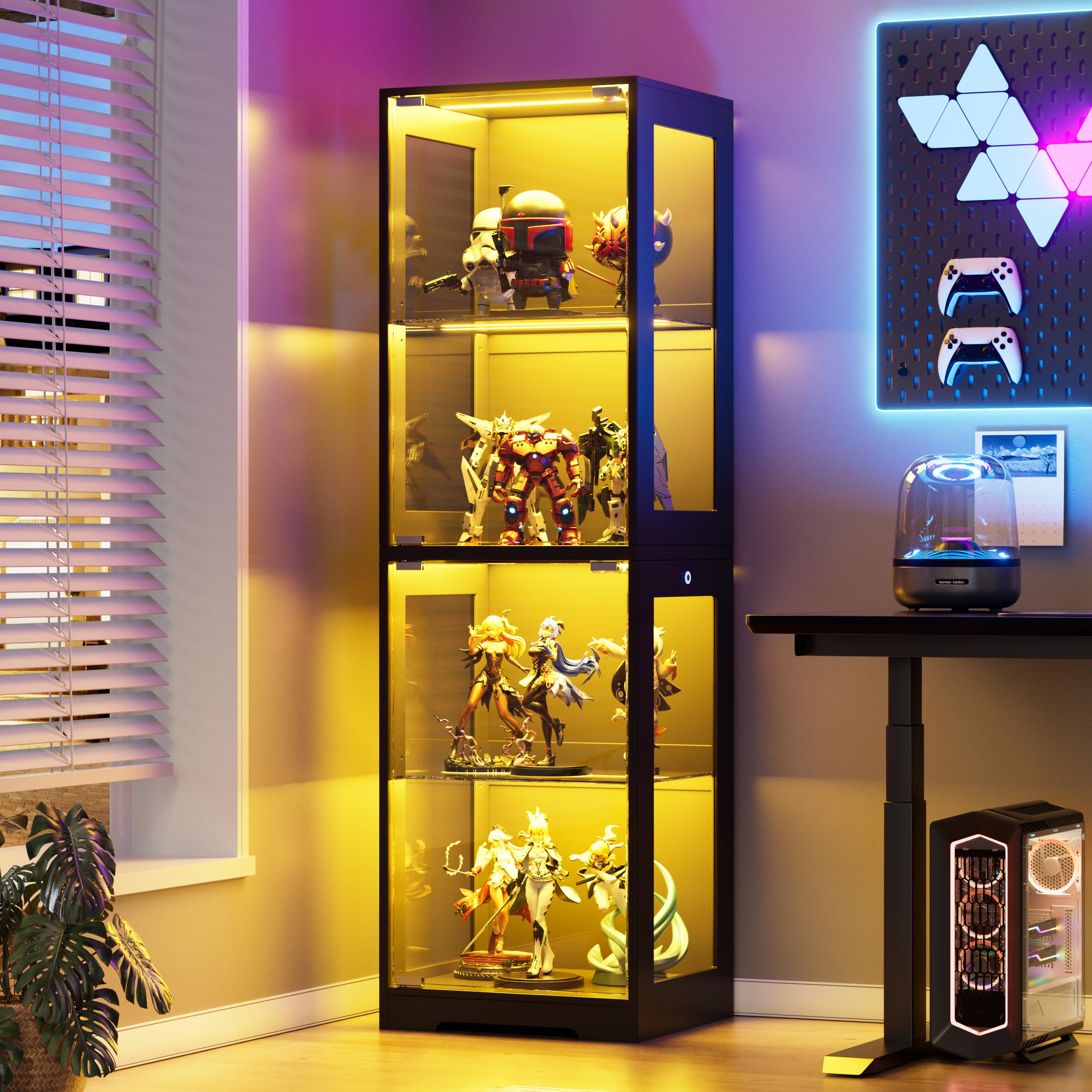vitrine en verre avec led