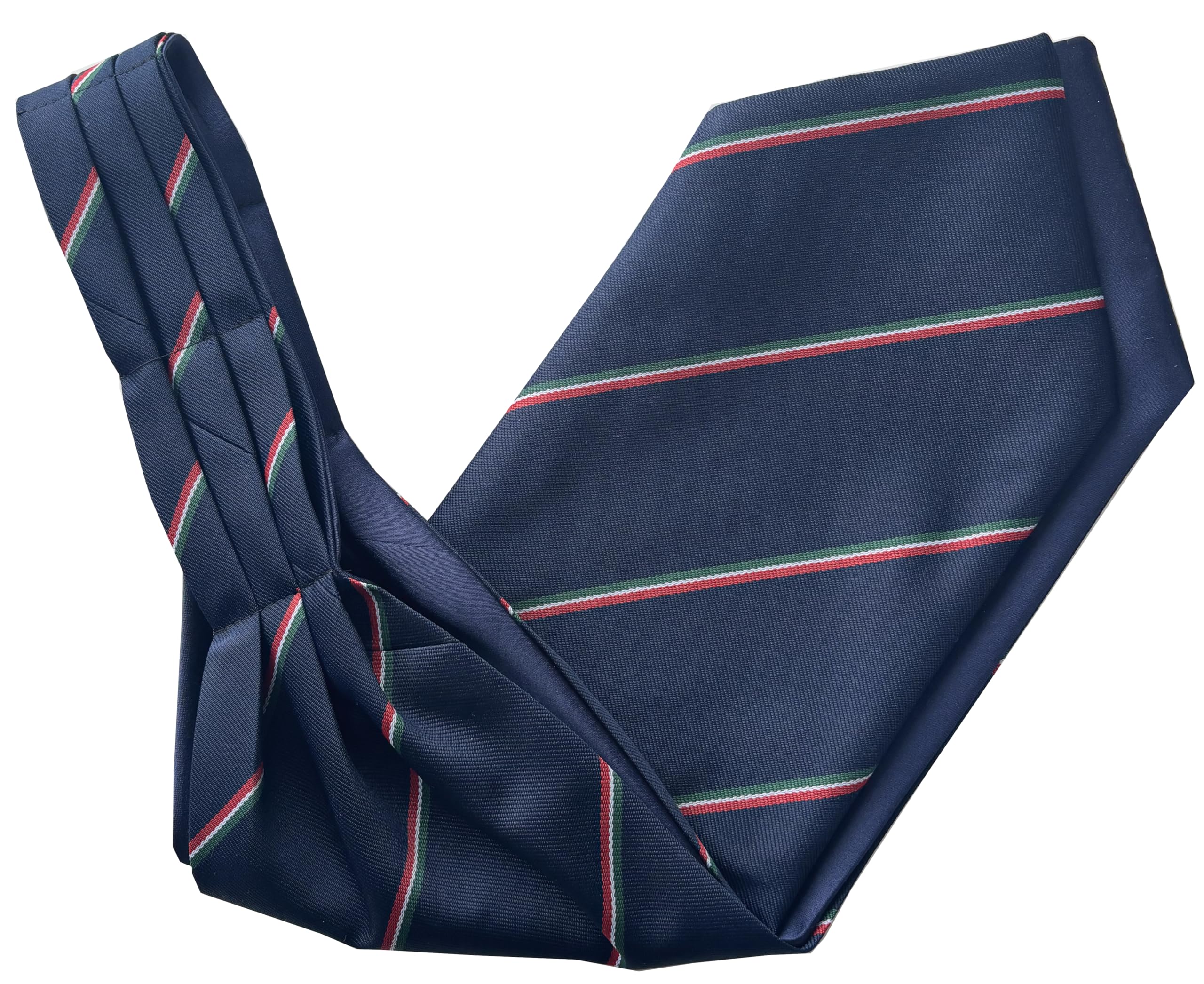 Great British Tie Club Men's Merchant Navy Regimental Striped Ascot Cravat