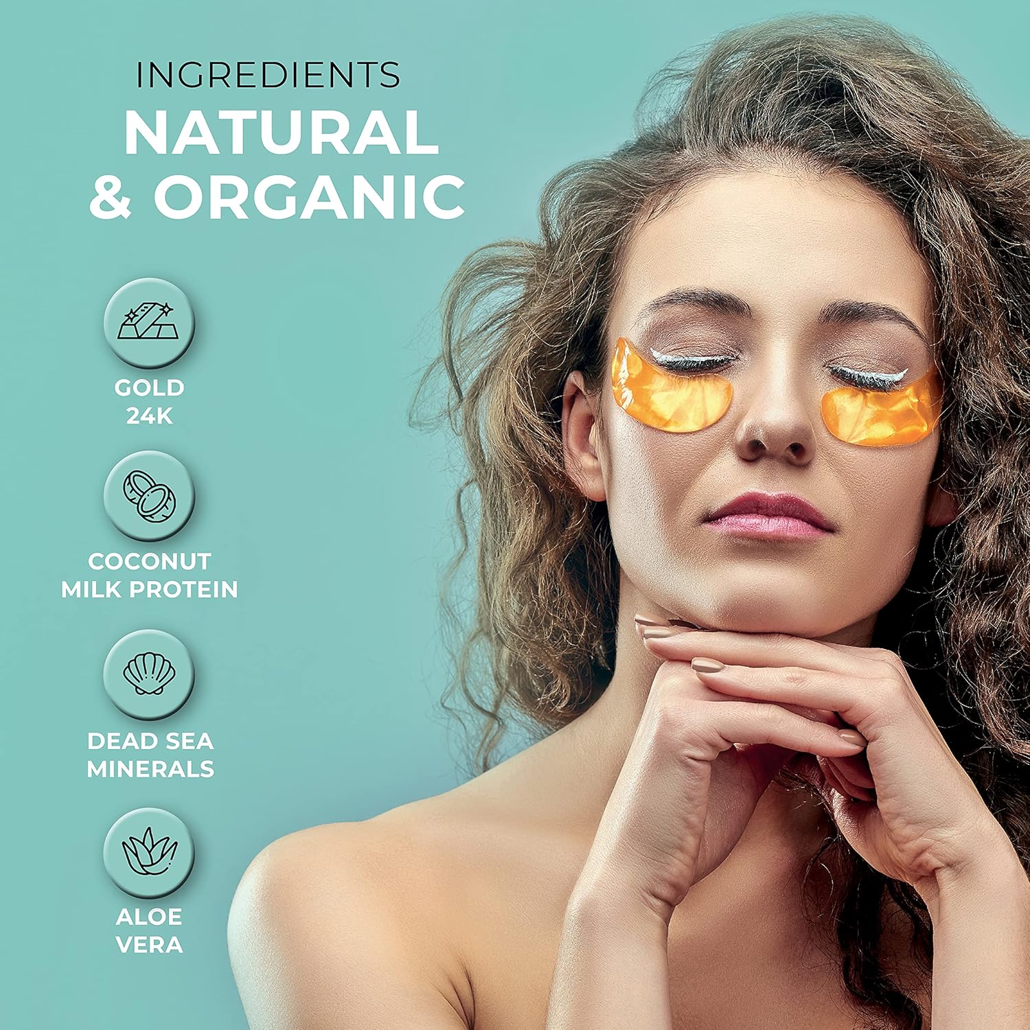 Olrom Eye Mask - 4 Kits Under Eye Patches: Gold Collagen Eye Pads, Detox Dead Sea Mineral Gel Eye Mask, Aloe Anti-Aging Hyaluronic Acid Eye Patches, Moisturizing Coconut Milk Face Under Eye Mask EyeShadow 16 Pairs : Beauty & Personal Care