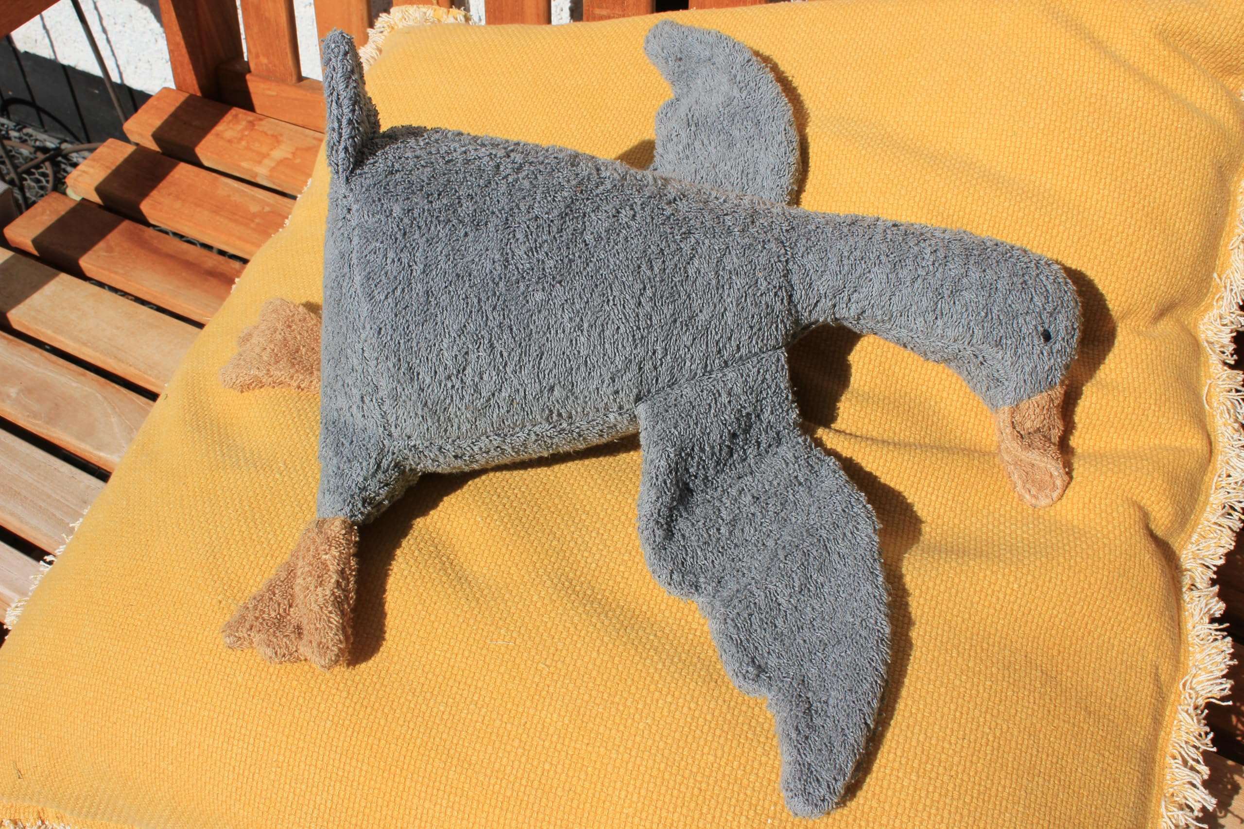 Efie Oca biologica grande grigio – cotone biologico (KBA), imbottitura riciclata, lavabile e adatto a persone allergiche, sostenibile e realizzato a mano, made in Germany