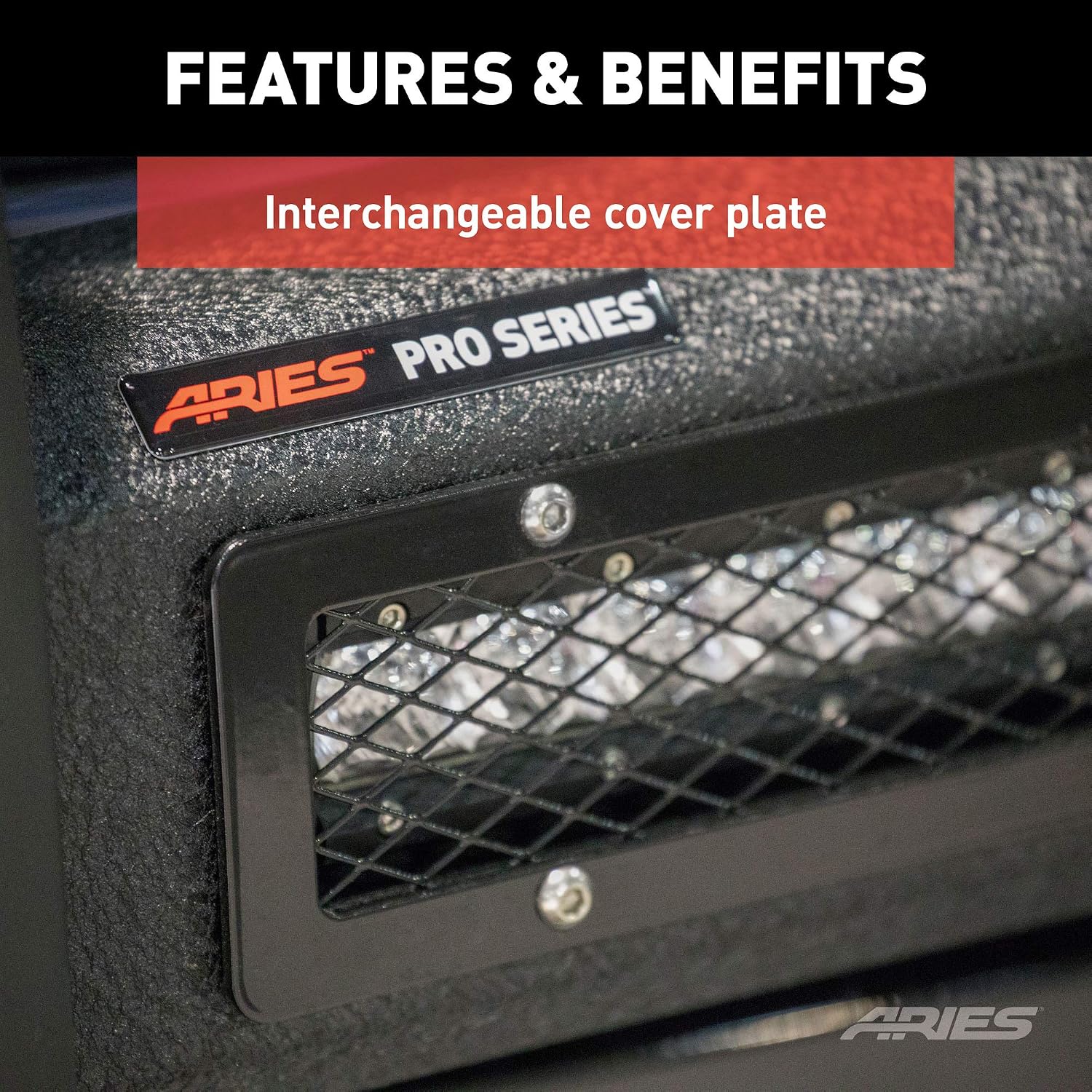 ARIES 2170034 Pro Series Black Steel Grille Guard with Light Bar, Select Toyota 4Runner