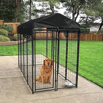 Amazon.com: Lucky Dog Outdoor Steel Frame Kennel Playpen
