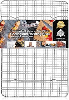 Kitchenatics Professional Grade Stainless Steel Cooling and Roasting Rack for Cookies, Cakes Oven-Safe for Cooking, Smokin...